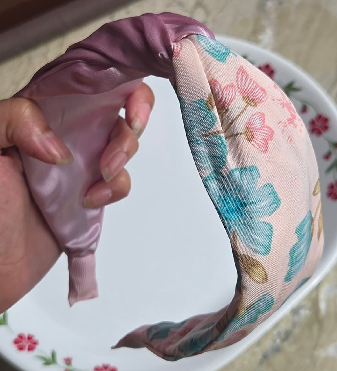Satin Twist Knot Turban Headband – Elegant Floral & Solid Color Wide Hair Accessories for Women