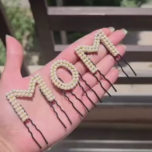 ✨ MOM Hair Comb Pin — The Perfect Baby Shower Hair Accessory